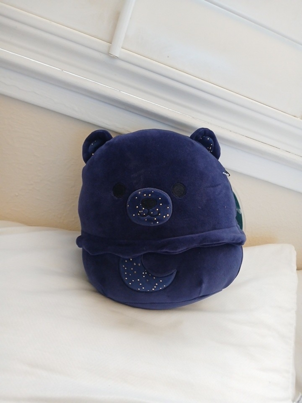 Squishmello Adopt Me! Moon Bear Navy Plush Bear Pillow with Moon Detail